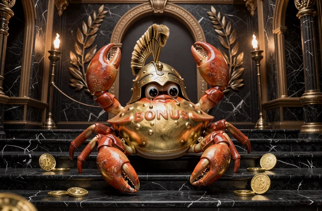 Goldener Bonus Crab mit Freispiel-Medaillons im Legiano-Bonusbereich